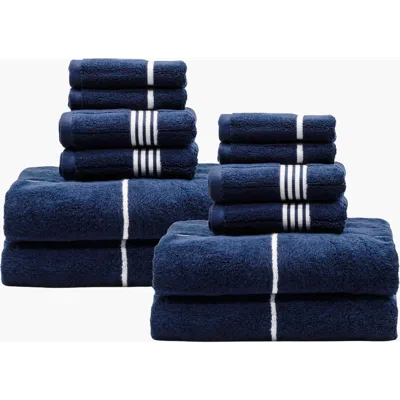 Italic Miramar Bath Towel Family Set In Blue