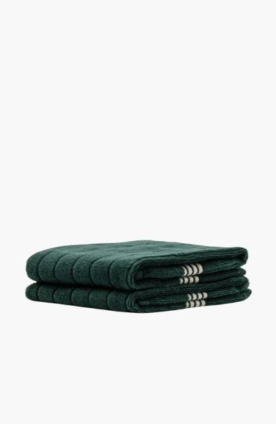 Italic Nautilus 2-piece Hand Towel Set In Green