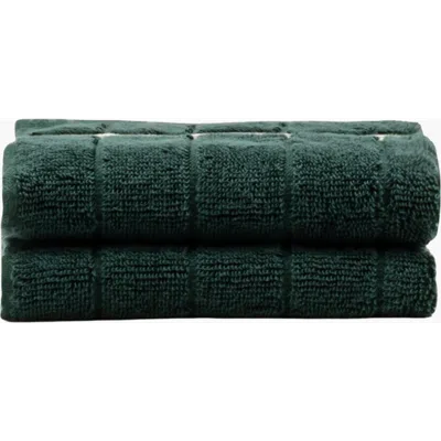 Italic Nautilus 2-piece Washcloth Set In Green