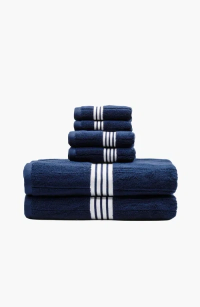 Italic Nautilus Bath Sheet Luxe Set In Blue