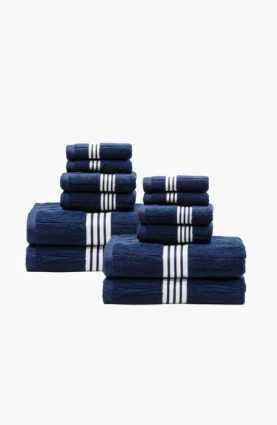 Italic Nautilus Bath Towel Family Set In Blue