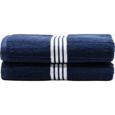 Italic Nautilus Bath Towel Set In Blue