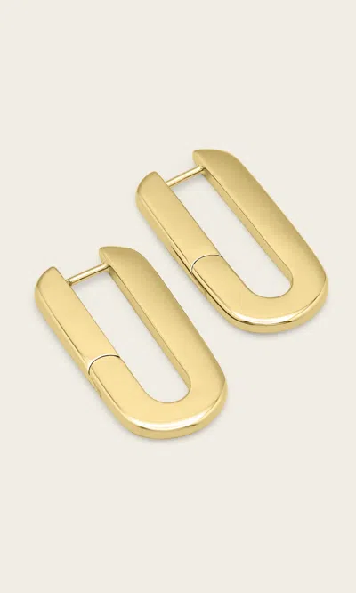Italic Paperclip Hoops In Multi