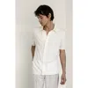 Italic Pierre Featherlight Button Down Shirt In Ecru