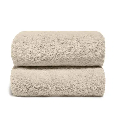 Italic Rose Gold Ultraplush Australian Cotton Bath Sheets - Set Of Two - Sand