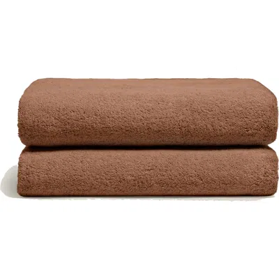Italic Serene Ultraplush Australian Cotton Bath Sheet In Clay