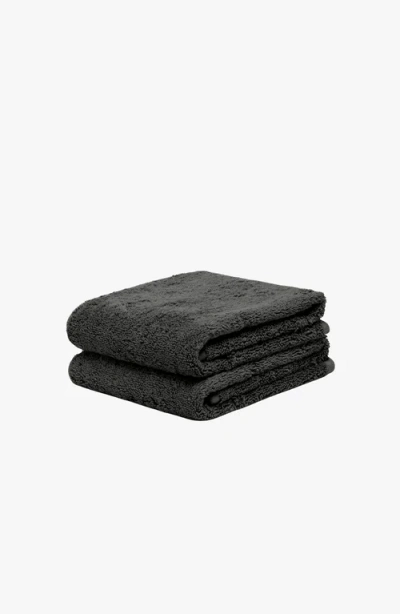 Italic Serene Ultraplush Australian Cotton Hand Towel In Charcoal