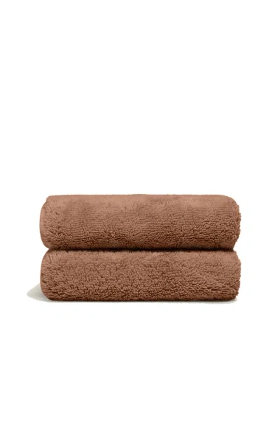Italic Serene Ultraplush Australian Cotton Hand Towel In Clay