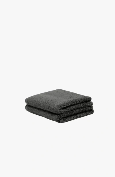 Italic Serene Ultraplush Australian Cotton Washcloth In Charcoal