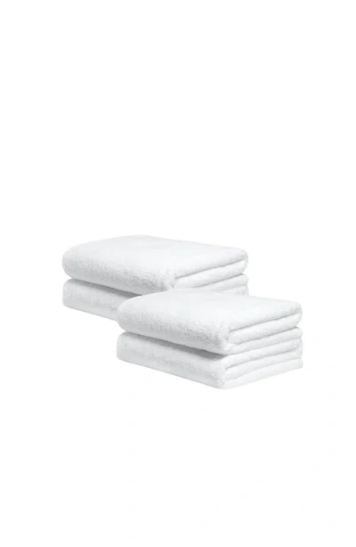 Italic Serene Ultraplush Collection Bath Essentials- Bath Towel 4 Pack In White