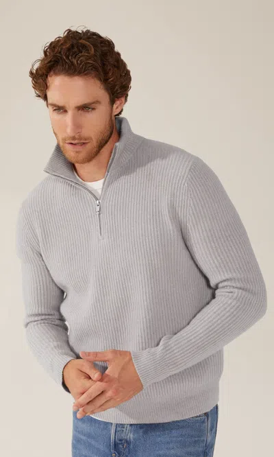 ITALIC SHANE CHUNKY CASHMERE QUARTER ZIP PULLOVER