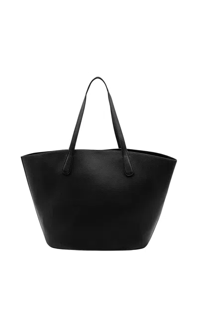 Italic Sienna Leather Everyday Tote In Black
