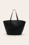 Italic Sienna Leather Everyday Tote Bag In Black