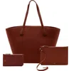 Italic Sienna Leather Tote And Albee Leather Card Holder Bundle