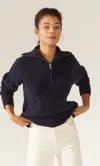 Italic Sophia Chunky Cashmere Quarter Zip Pullover