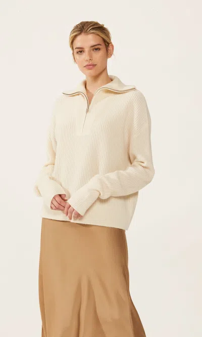 Italic Sophia Chunky Cashmere Quarter Zip Pullover