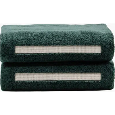 Italic Sorrel Towels In Green/bath Towel (set Of 2)