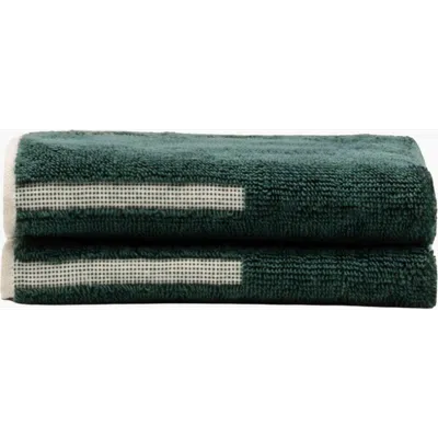 Italic Sorrel Towels In Green/washcloth (set Of 2)