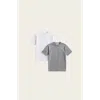 Italic Thomas Featherlight Cashmere Tee 2-pack In Gray