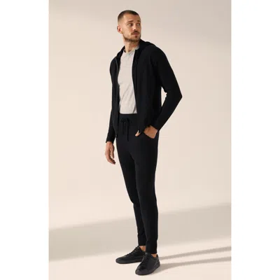 Italic Tyler Cashmere Zip Hoodie In Black