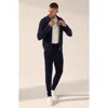 Italic Tyler Cashmere Zip Hoodie In Navy