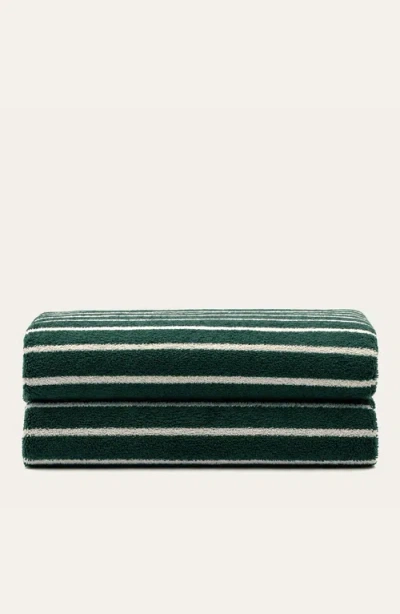 Italic Ultraplush Australian Cotton 2-piece Bath Towel Set In Green
