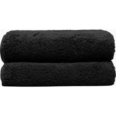 Italic Ultraplush Australian Cotton Hand Towels In Black