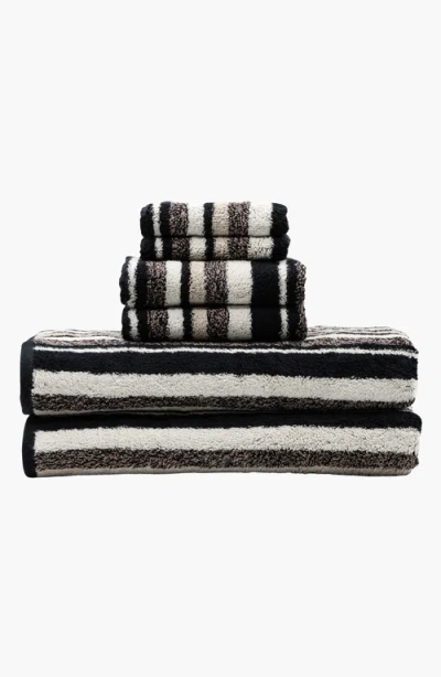 Italic Ultraplush Australian Cotton Luxe Towel Set In Black