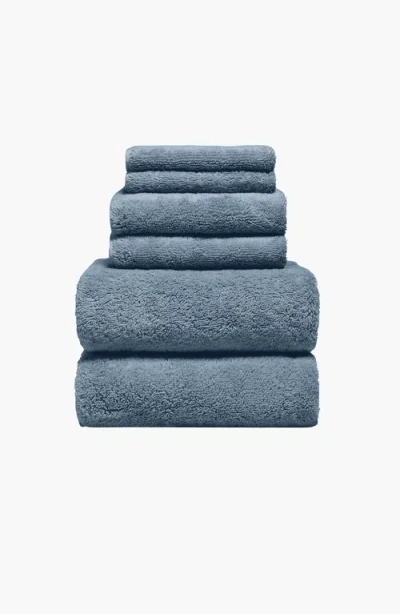 Italic Ultraplush Australian Cotton Luxe Towel Set In Blue
