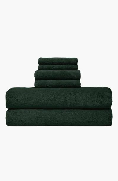 Italic Ultraplush Australian Cotton Luxe Towel Set In Green