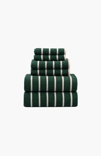 Italic Ultraplush Australian Cotton Standard 6-piece Towel Set In Green