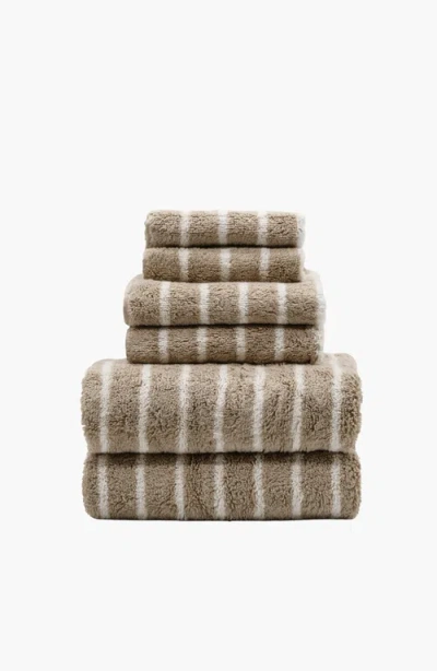 Italic Ultraplush Australian Cotton Standard Towel Set In Brown