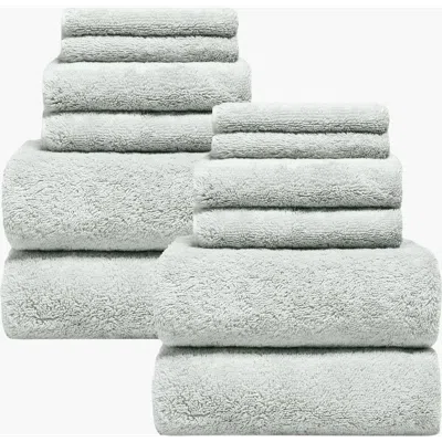 Italic Ultraplush Australian Cotton Towel 12-piece Family Set In Green