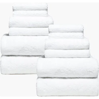 Italic Ultraplush Australian Cotton Towel Family Set In White