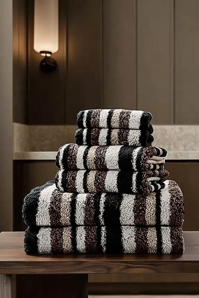 Italic Ultraplush Australian Cotton Towels Standard Set In Stripe At Urban Outfitters In Multi