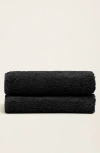 Italic Ultraplush Australian Cotton Washcloth In Black