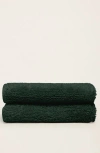 Italic Ultraplush Australian Cotton Washcloth In Green