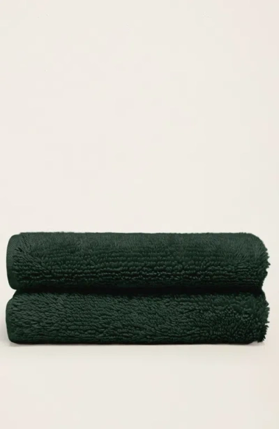 Italic Ultraplush Australian Cotton Washcloth In Green