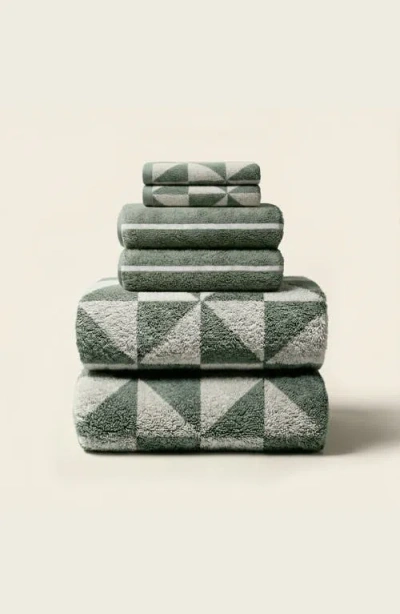 Italic Umbra Towels In Green
