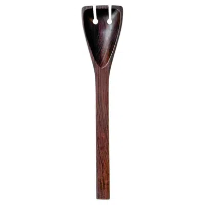 Pre-owned Italma Wood Art Triangular Spoon By Jean Gillon, Solid Wood, Geometric Design, 1960s In Brown