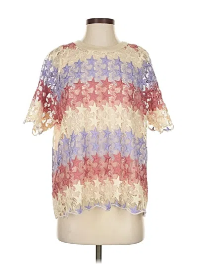 Pre-owned Itmichaa Short Sleeve Blouse In Purple