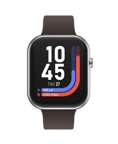 Itouch Air 5 Unisex Brown Liquid Silicone Strap Smartwatch In Black