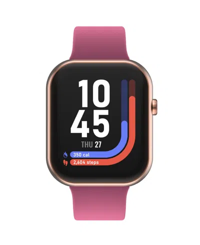 Itouch Air 5 Unisex Rosepink Liquid Silicone Strap Smartwatch In Pink