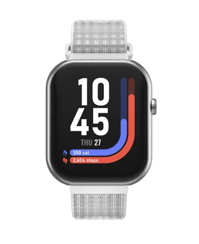 Itouch Air 5 Unisex Silver Nylon Strap Smartwatch In Gray