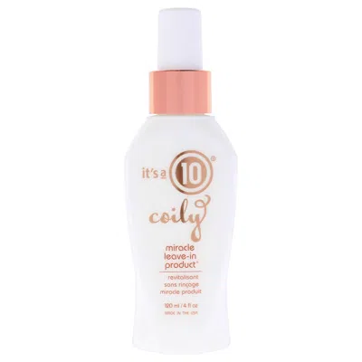 It's A 10 Coily Miracle Leave In Product By Its A 10 For Unisex - 4 oz Treatment In Transparent