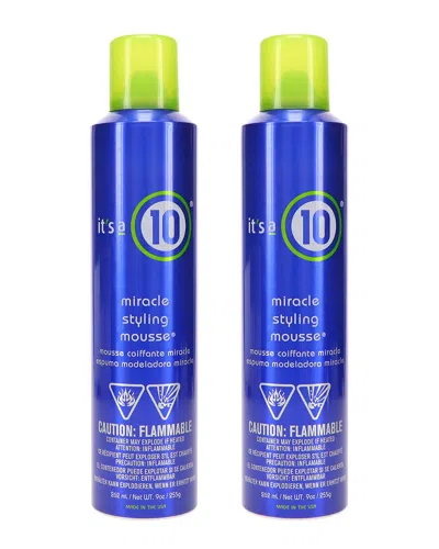 It's A 10 2 Pack 9oz Miracle Styling Mousse In Transparent