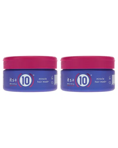 It's A 10 Miracle Hair Mask 8oz 2 Pack In Transparent