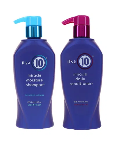 IT'S A 10 IT'S A 10 MIRACLE MOISTURE SULFATE-FREE SHAMPOO 10OZ & MIRACLE DAILY CONDITIONER 10OZ COMBO PACK