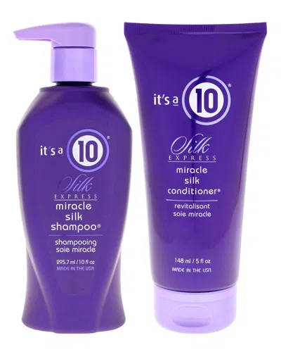 It's A 10 Unisex 10oz Silk Express Miracle Silk Shampoo & 5oz Silk Express Miracle Silk Conditioner  In Blue
