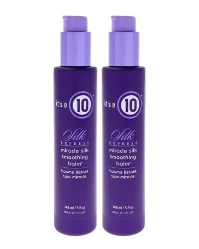 It's A 10 Unisex 5oz Silk Express Miracle Silk Smoothing Balm - Pack Of 2 In Purple